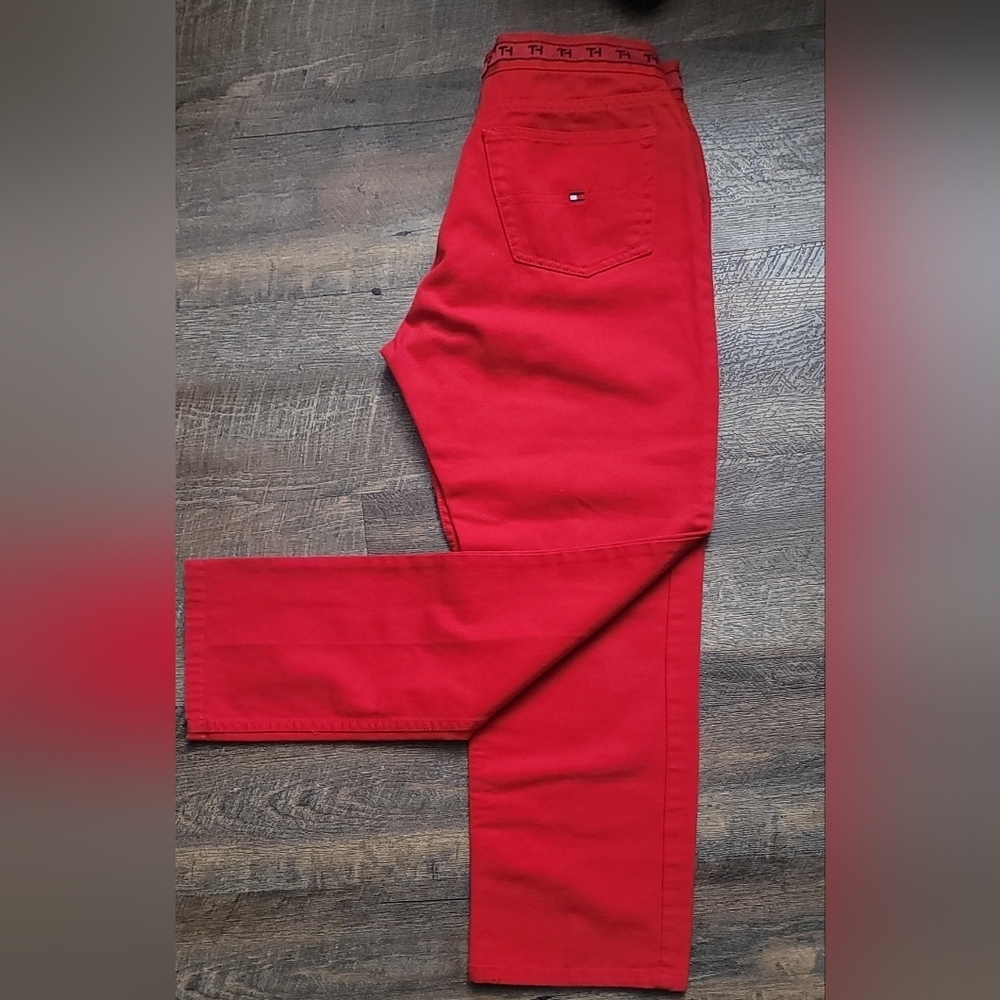 Tommy Hilfiger Red Jeans Women Size 10
